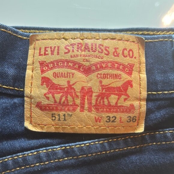 Levi's 511 Blue Slim Jeans - size 32/36 - Picture 3 of 11